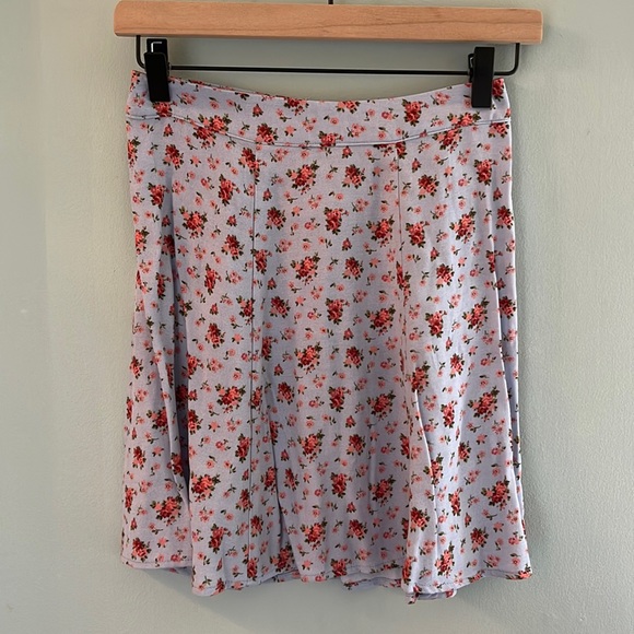 Reformation Floral Mini Skirt - Red and White - Picture 1 of 6